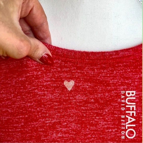 Buffalo David Bitton Women's Red Heart Sweatshirt - Picture 4 of 13